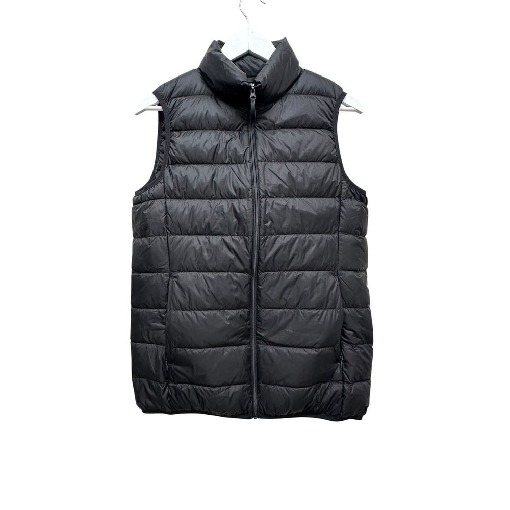 Quince Lightweight Down Puffer Vest Black Full Zip Sleeveless Jacket W-JKT-11 M